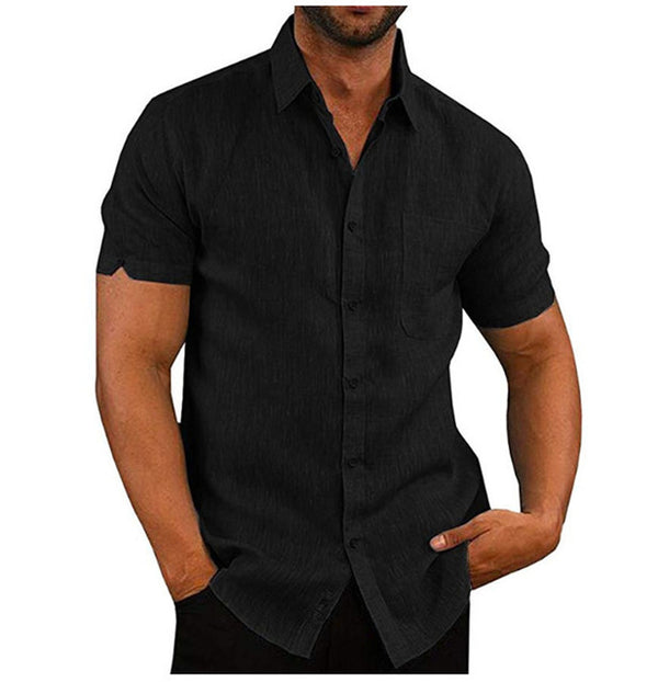 Camiseta Básica Suelta para Hombre - Manga Corta Verano
