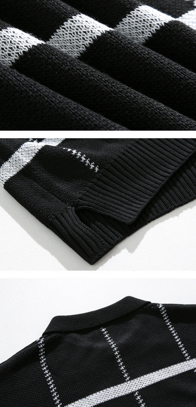 Polo de Punto con Solapa Cuadros para Hombre - Image 11
