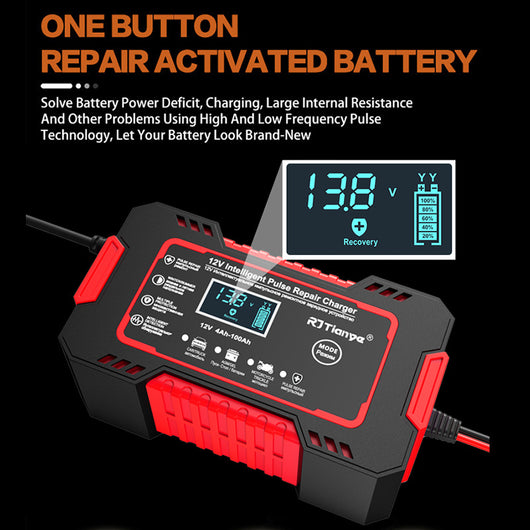 Cargador de Batería de Auto 12V - Recarga Rápida para Baterías de Plomo - Image 2