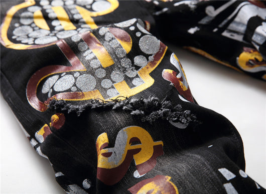 Pantalones Denim Slim Fit con Diseño de Personalidad para Discoteca - Image 22