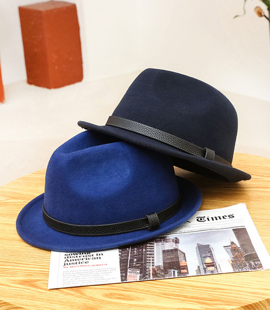 Sombrero Caballero Británico de Lana Pura con Ala Corta Enrollada - Otoño e Invierno - Image 20