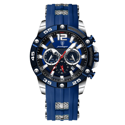 Reloj de Pulsera Multifuncional para Hombre con Banda de Silicona - Image 5