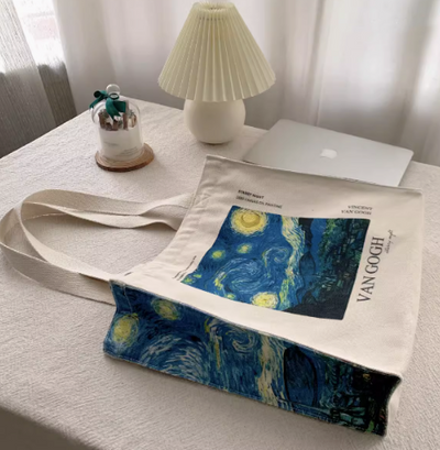 Bolsa de Lona con Estampado Cielo Estrellado