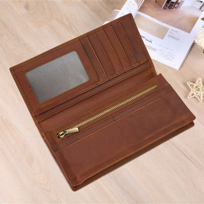 Billetera Vintage de Cuero Crazy Horse para Hombre - Image 8