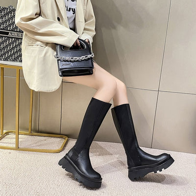 Botas Estilo Británico con Suela Gruesa y Caña Ajustada - Image 4