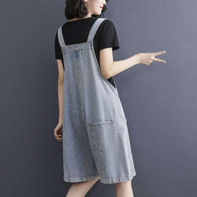 Shorts Vaquero Talla Grande con Tirantes - Estilo Literario - Image 12