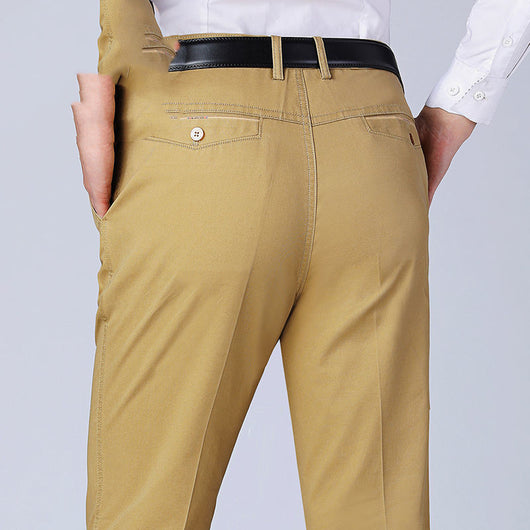 Pantalones Casuales Rectos Sueltos Cintura Alta para Hombre Maduro - Image 15
