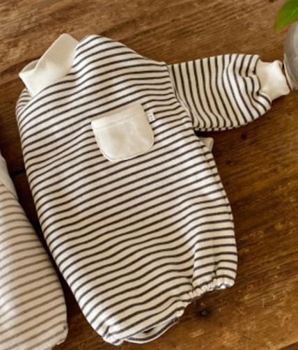 Suéter Tipo Romper de Rayas con Cuello Alto - Diseño Holgado y Casual - Image 8
