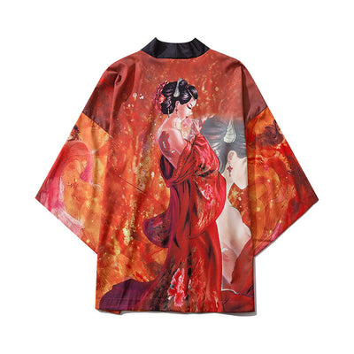 Cardigan Hanfu Estilo Antiguo Tang - Diseño Graffiti Fusión Oriental - Image 10