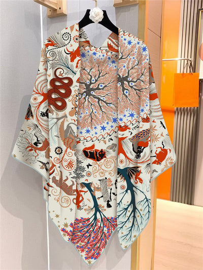 Chal Cálido de Peluche Estampado Selva para Mujer - Image 17