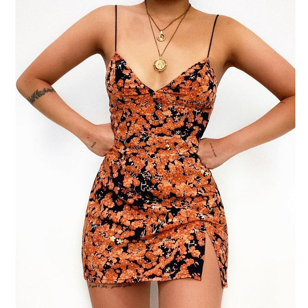 Vestido Estampado de Moda Europea y Americana para Verano