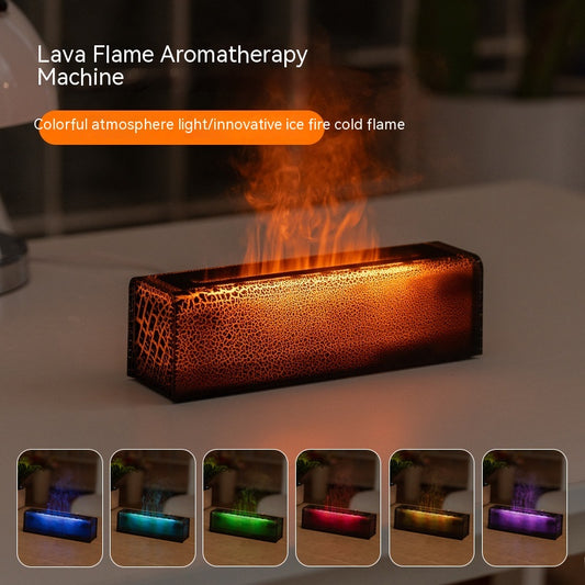 Difusor de Aroma con Llama Colorida y Humidificador de Ambiente
