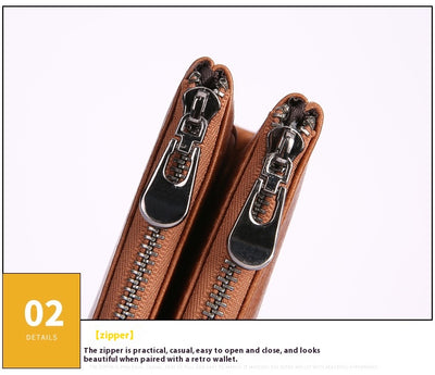 Cartera Larga de Cuero para Mujer Estilo Retro con Protección RFID - Image 35
