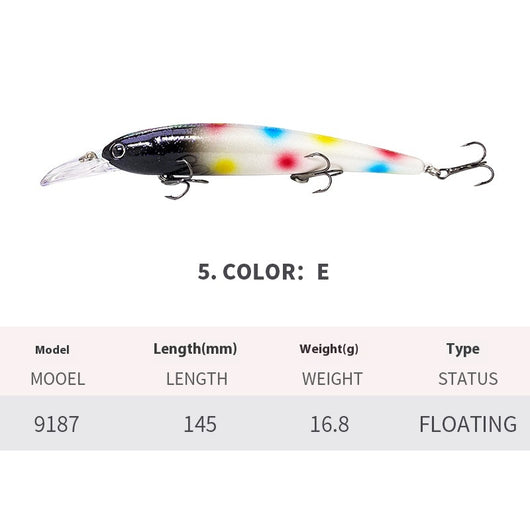 Señuelo Flotante de Lengüeta Profunda para Pesca en Agua Salada - Image 10