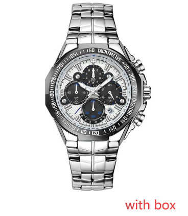 Reloj Cronógrafo de Acero Inoxidable WWOOR para Hombre - Multifunción Resistente al Agua - Image 12