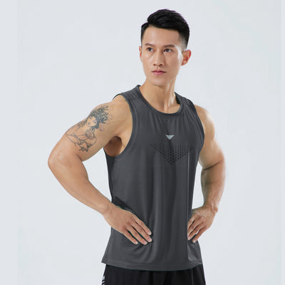 Camiseta Sin Mangas Elástica y Transpirable para Hombre Talla Grande - Image 7
