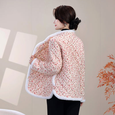 Chaqueta de Algodón Estilo Oriental con Cierre Diagonal e Impreso Floral - Image 7