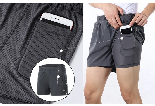 Pantalones Deportivos de Corte 3/4 con Doble Capa para Hombre - Primavera y Verano - Image 10