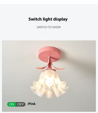 Lámpara LED Decorativa Pasillo Flor Linglan Crema - Image 15