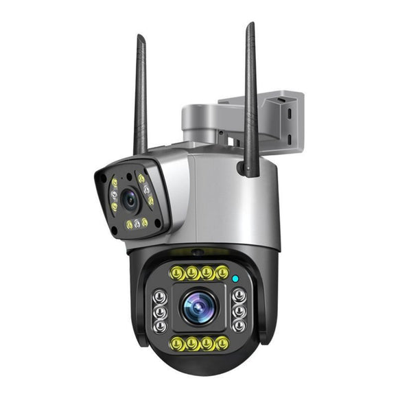 Cámara Exterior WiFi 4G Dual Lente HD Resistente al Agua