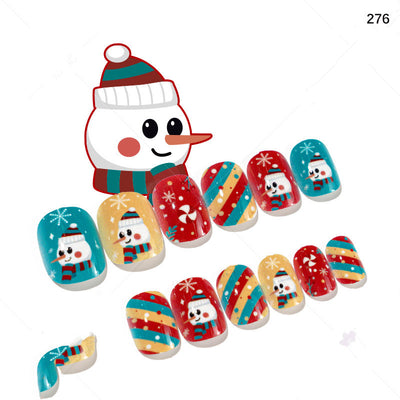 Uñas Postizas Navideñas para Niñas - Set 24 Piezas Listas para Usar - Image 19