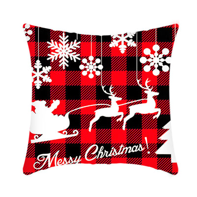 Funda de Cojín Navideño 45cm con Diseño de Reno y Papá Noel en Felpa Corta - Image 20