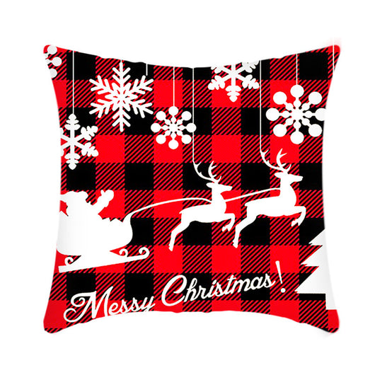 Funda de Cojín Navideño 45cm con Diseño de Reno y Papá Noel en Felpa Corta - Image 20