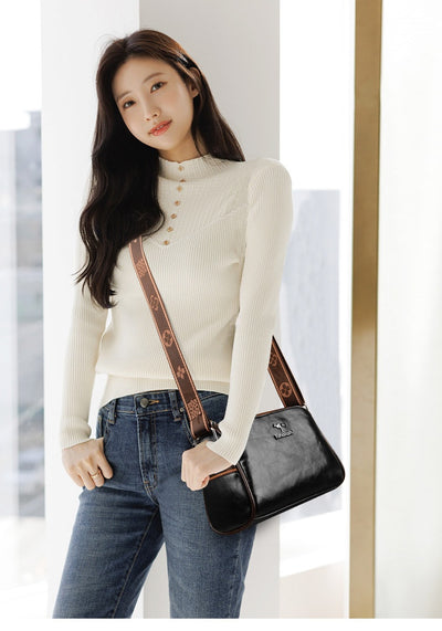 Bolsa Mensajera Retro Reversible de Doble Cara para Mujer - Image 22
