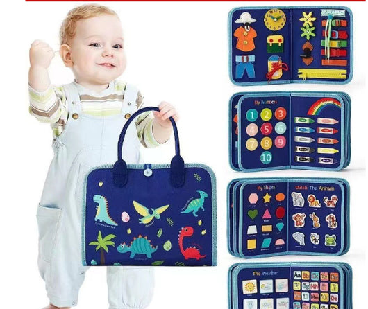 Tablero Educativo Sensorial con Actividades de Abotonado y Vestimenta para Bebés - Image 39