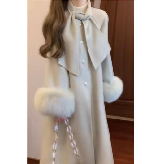 Abrigo de Lana Doble Faz con Mangas de Peluche Premium para Otoño e Invierno - Image 3