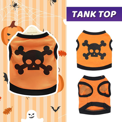 Chaleco Halloween para Perros y Gatos - Diseño Calavera con Bloques de Color - Image 9