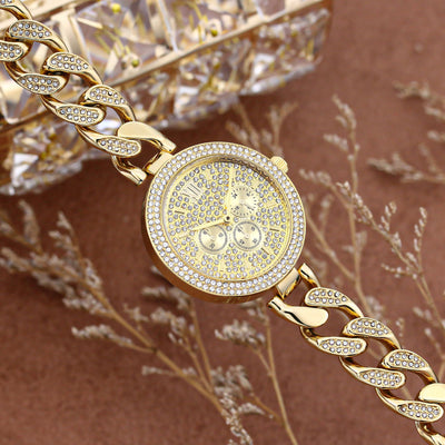 Reloj Hip Hop Cadena Cubana Diamantes Cuarzo - Image 11
