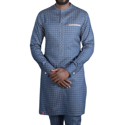 Camisa Casual de Cuadros Estilo Étnico para Hombre - Image 2