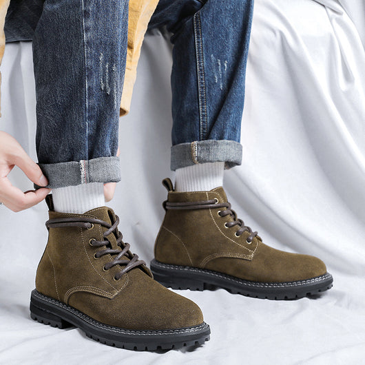 Botas de Ante Impermeables para Otoño e Invierno