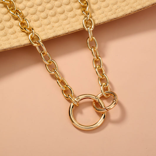Collar Choker Círculo Doble Punk Exagerado - Diseño Minimalista Audaz - Image 15