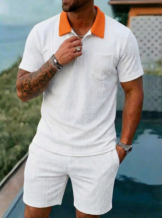 Conjunto de Playera y Shorts Deportivos Transpirables con Bloques de Color - Image 17