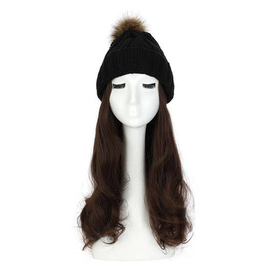 Gorro de Lana con Peluca Desmontable para Mujer - Image 11