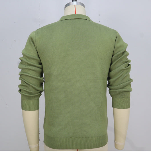 Suéter de Cuello Camisero Manga Larga Alta Densidad - Image 13