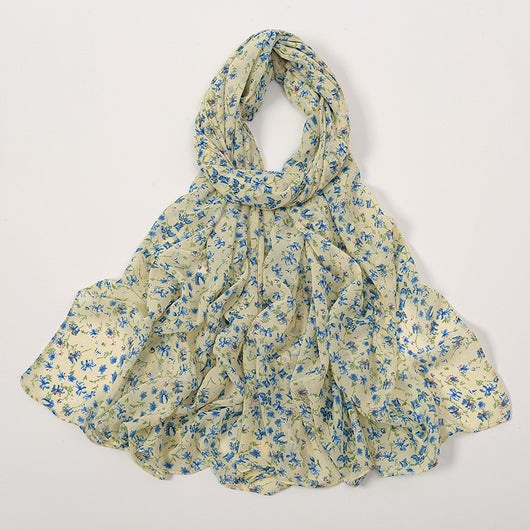 Pañuelo Ligero de Gasa Estampado Floral para Primavera y Verano - Image 17