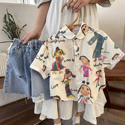 Camisa Infantil Verano Estilo Coreano - Image 7