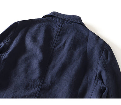 Traje de Lino con Cuello Clásico - Diseño Retro Fácil de Combinar - Image 23