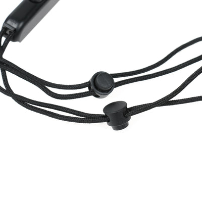 Two black Nintendo Switch Joy-Con wrist straps, one showing internal metal rail, the other with buttons and lanyard. - Image 11