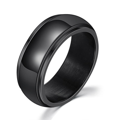 Anillo Giratorio Doble de Acero Titanio para Hombre - Image 33