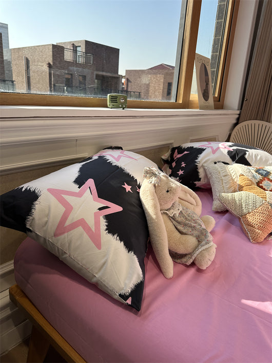 Juego de Cama de Algodón Puro con Diseño Minimalista Estrella de Cinco Puntas - Image 6