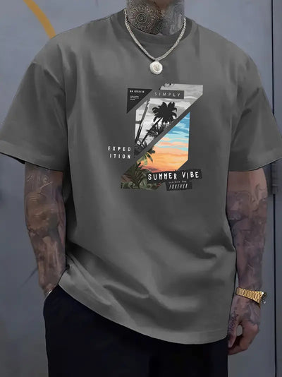 Playera Estival de Hombre con Bloques de Color e Impresión 3D - Image 7