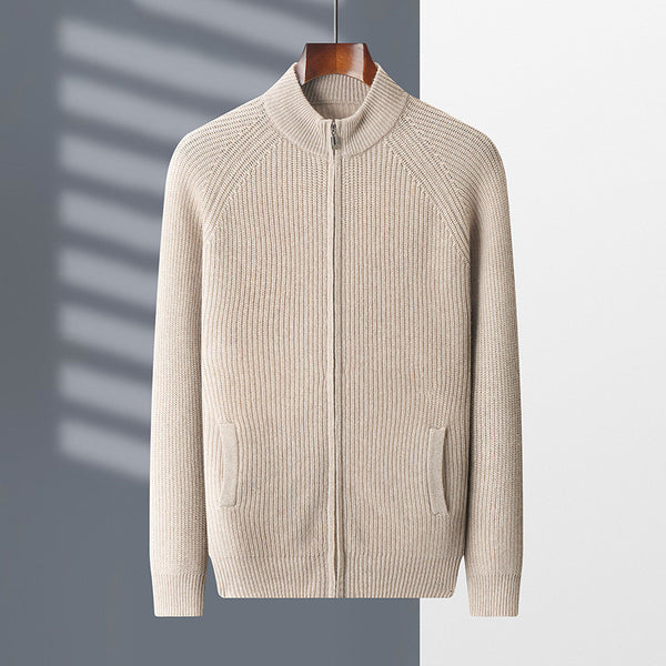 Cardigan Cuello Alto con Cierre Acolchado para Hombre