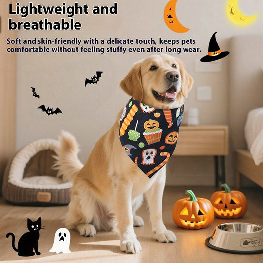 Baberos Triangulares Estampados de Halloween para Bebés - Image 2
