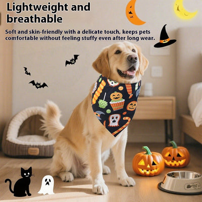 Baberos Triangulares Estampados de Halloween para Bebés - Image 2