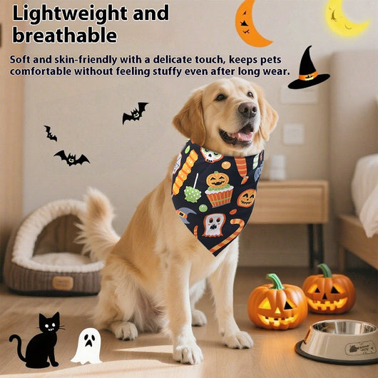 Baberos Triangulares Estampados de Halloween para Bebés - Image 2