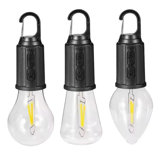 Lámpara Solar de Camping con Gancho y Carga USB - Luz Tungsteno Portátil - Image 5